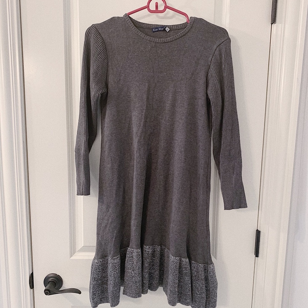 *GLITTER*Girls Sweater Dress Knee Length Size 12